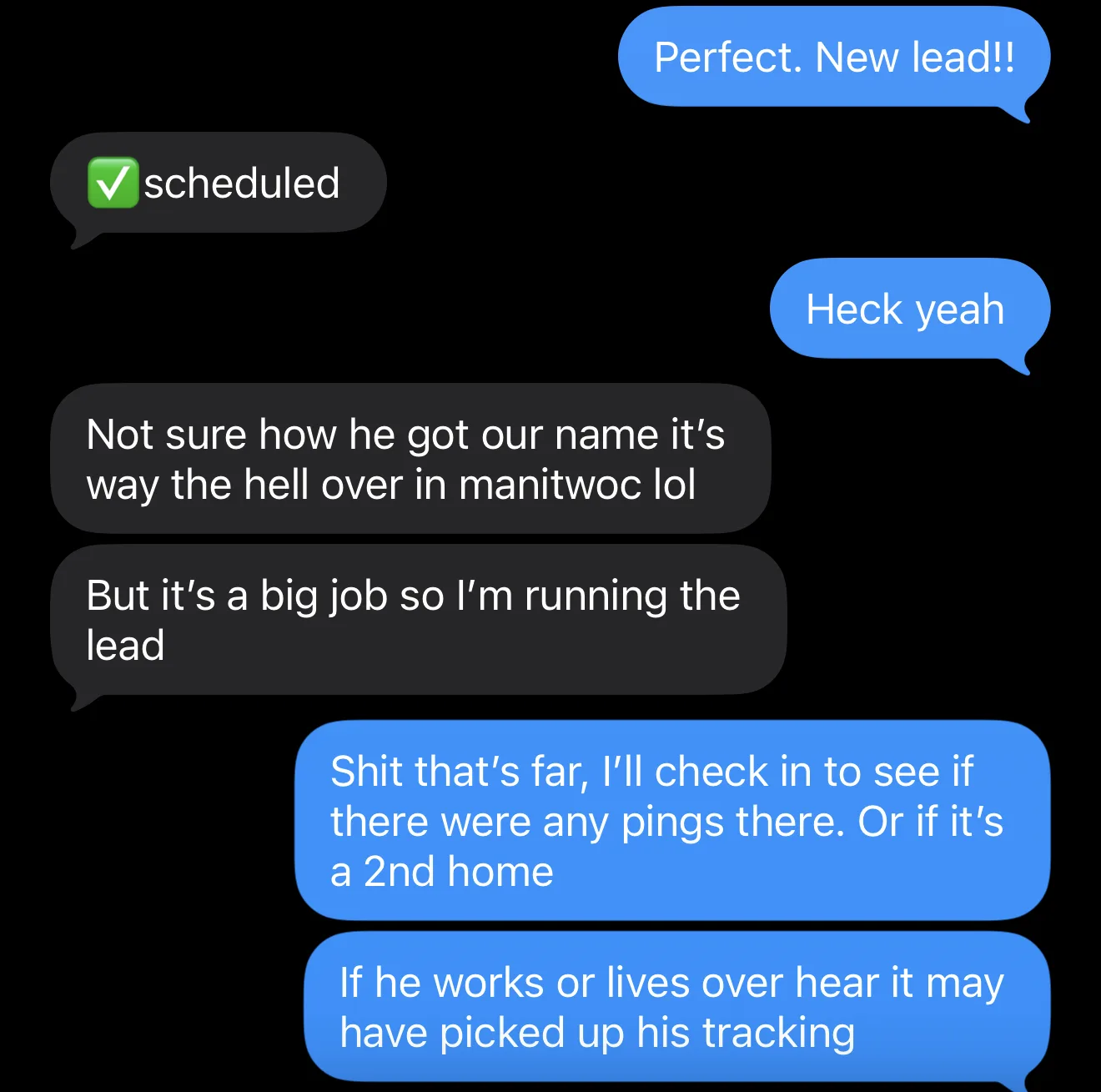 Text exchange with ArmorShield, Summer 2026
